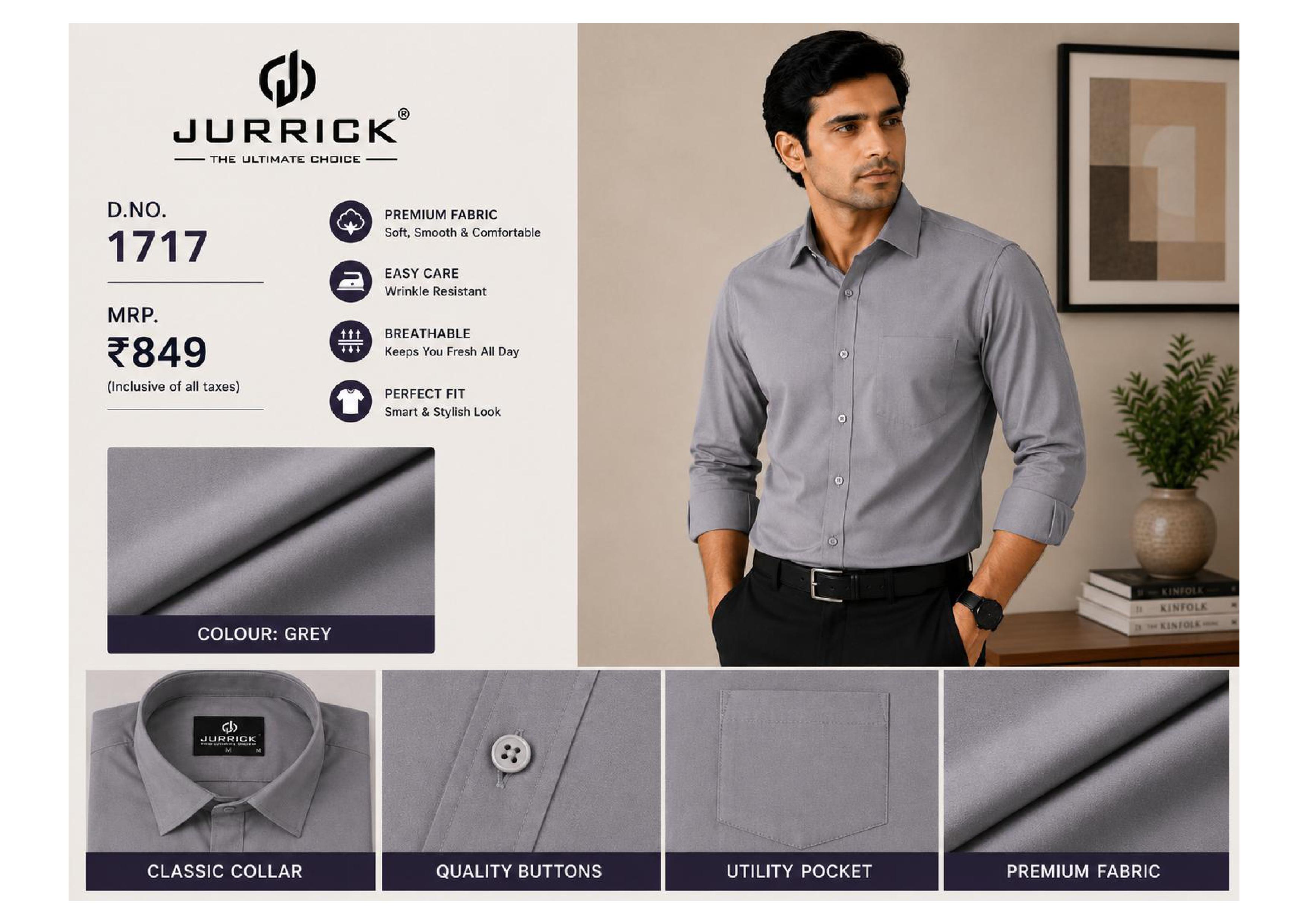 Luxury Jacquard Formal Shirt